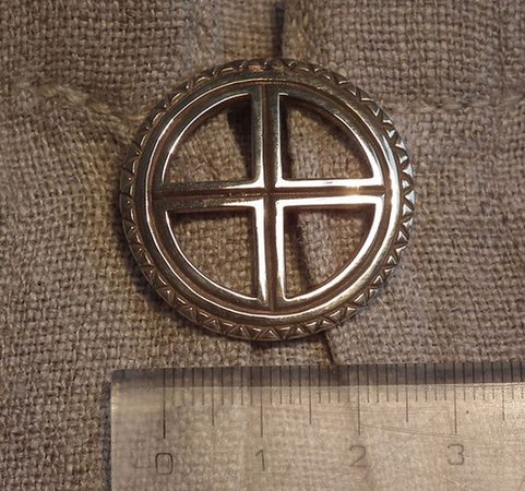 SUN CROSS, BRONZE BROOCH