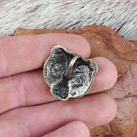 URSUS, BEAR PENDANT, ZINC ANT. BRASS