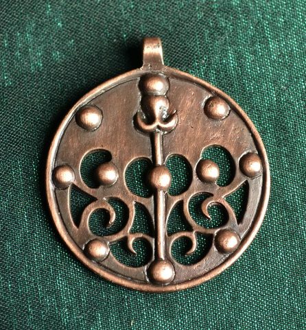 CELTIC LA TENE DRAGON OR BOAR TIN PENDANT, LOCALITY OF SKRYJE, CENTRAL BOHEMIA