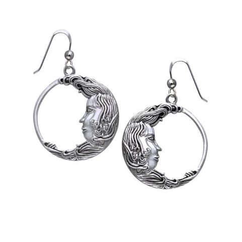 LUNA MOON SILVER EARRINGS