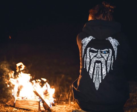 ODIN, VIKING ZIPPED HOODIE