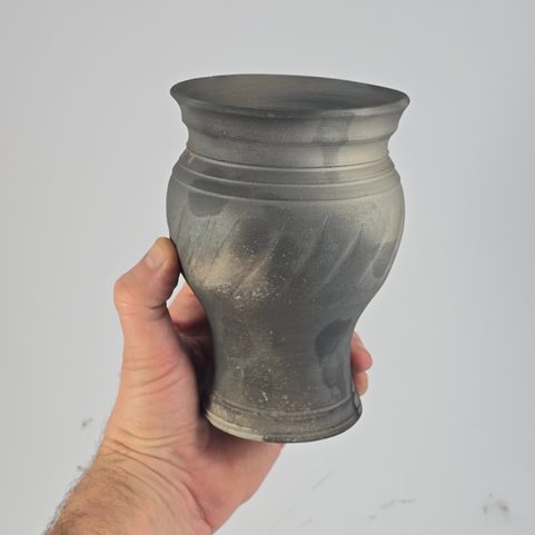 MEDIEVAL GOBLET, SMOKED CERAMICS