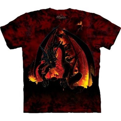 FIREBALL DRAGON, FANTASY THE MOUNTAIN T SHIRT