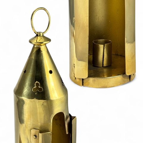 MEDIEVAL LANTERN, BRASS