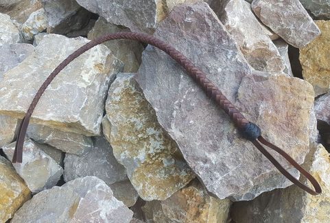 SMALL WHIP, LEATHER, BROWN