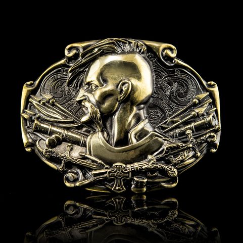 COSSACK, BELT BUCKLE, BRASS