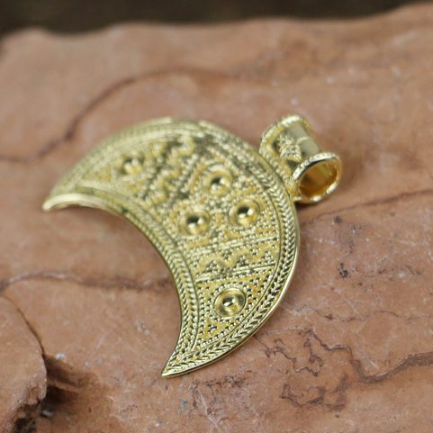 LUNULA, GREAT MORAVIAN EMPIRE GOLD PLATED