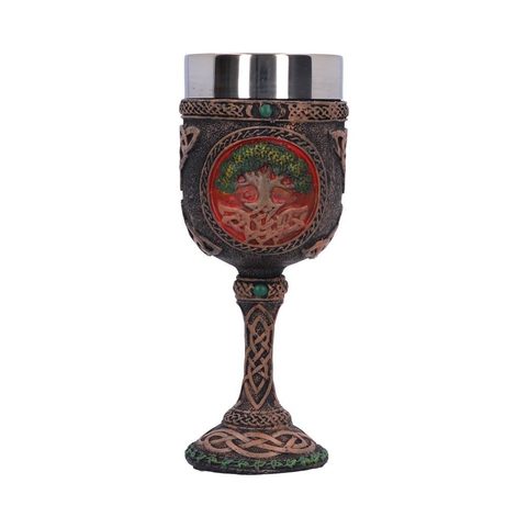 WICCAN GOBLET TREE OF LIFE, RESIN