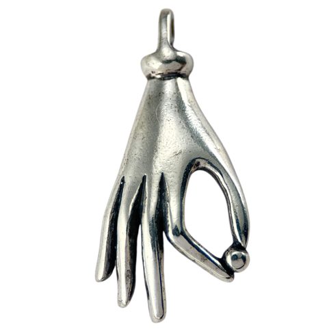 HAND AMULET, ANCIENT ROME, PENDANT, AG 925
