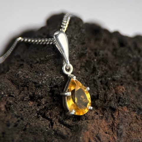 SINOPE PENDANT, SILVER 925 CITRINE