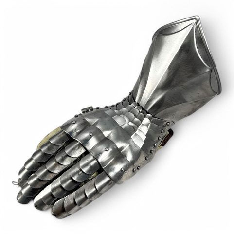 MEDIEVAL FINGER GAUNTELTS, FOR SWORD FIGHT, POLISHED, CZECH TOP QUALITY