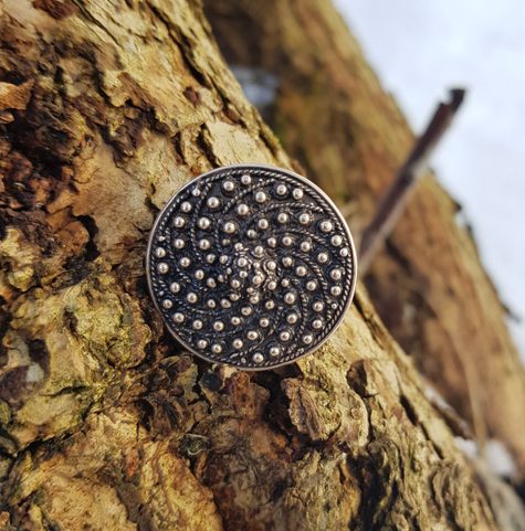 PROTECTION SHIELD PENDANT, BIRKA, SWEDEN, BRONZE