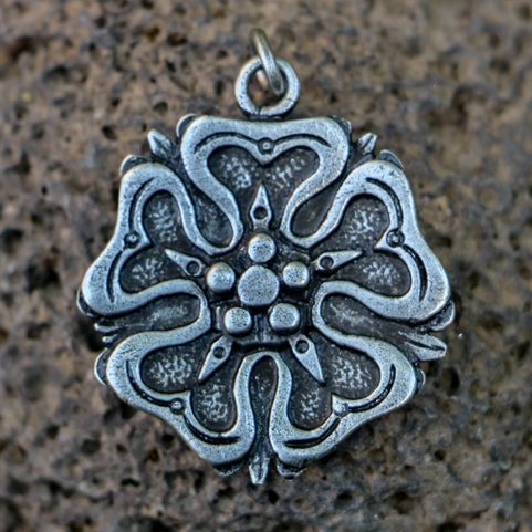 ROSE, HOUSE OF ROSENBERGS, PENDANT, ZINC, ANTIQUE SILVER