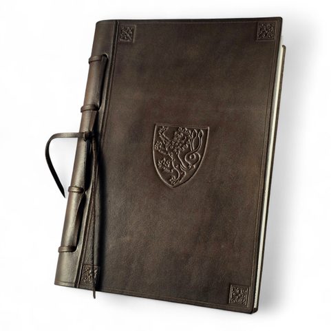 BOHEMIA, MEDIEVAL LEATHER NOTEBOOK, UNLINED, BROWN