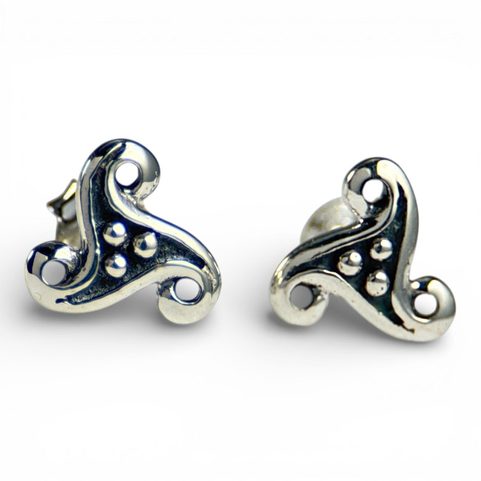CELTIC TRISKEL, SILVER EARRINGS 925/1000