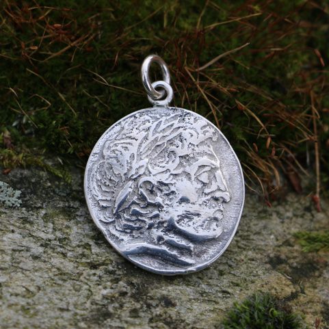 TÉTRADRACHME D'ALEXANDRE LE GRAND, PENDENTIF, ARGENT 925