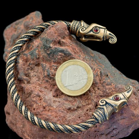 HUGINN AND MUNINN, VIKING BRACELET, BRONZE
