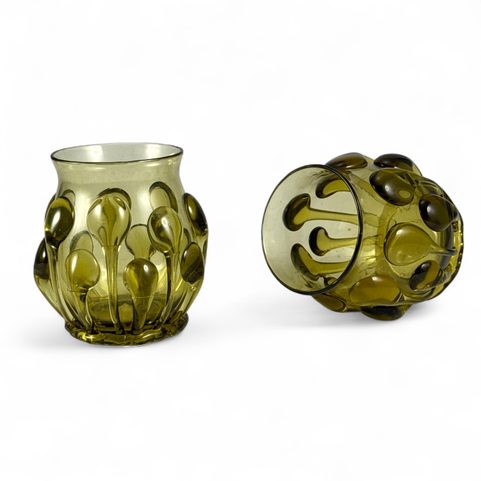 MEDIEVAL GOBLET - BOHEMIA, GREEN FOREST GLASS