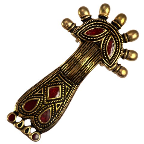 BROCHE MÉROVINGIENNE, BRONZE, KENT