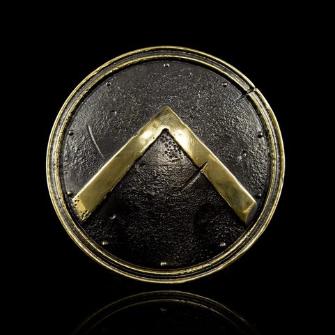 SPARTA - SHIELD, BELT BUCKLE, BRASS