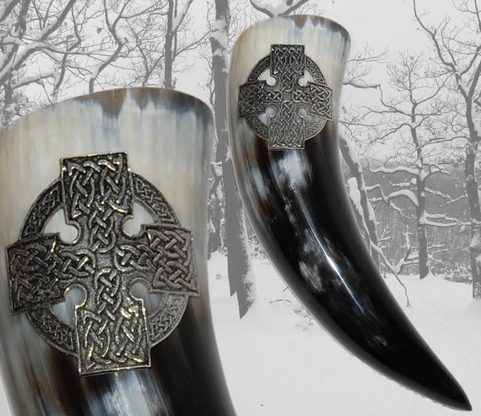 HORN WITH CELTIC CROSS