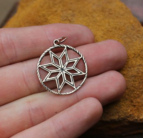 ALATYR - STAR OF ROD, BRONZE PENDANT