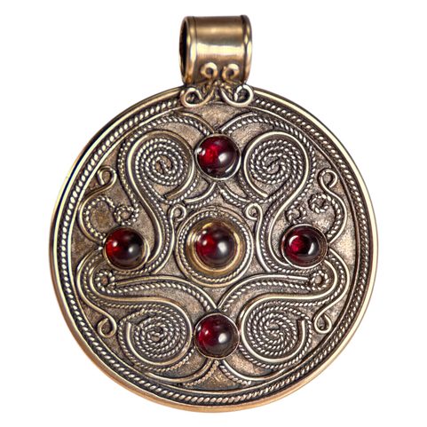 BATTERSEA, BRITISCHER LUXUSSCHMUCK, BRONZE, GRANAT