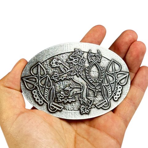 CZECH LION, BOHEMIA, BELT BUCKLE