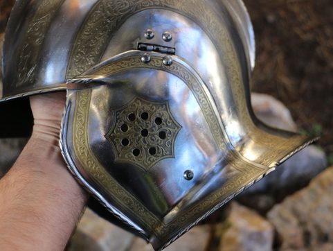 STURMHAUBE / BURGONET - LUXURY ETCHED HELMET