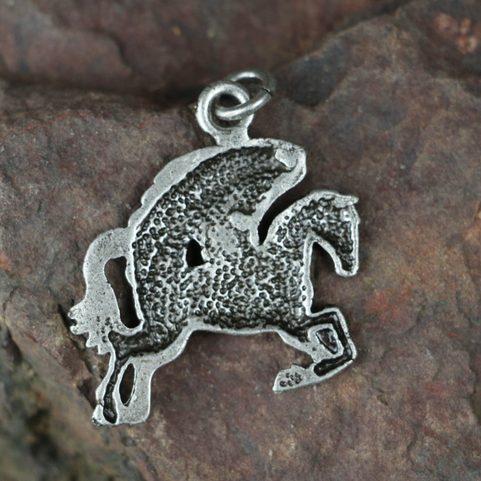 PEGASUS, PENDANT, ZINC ANTIQUE SILVER