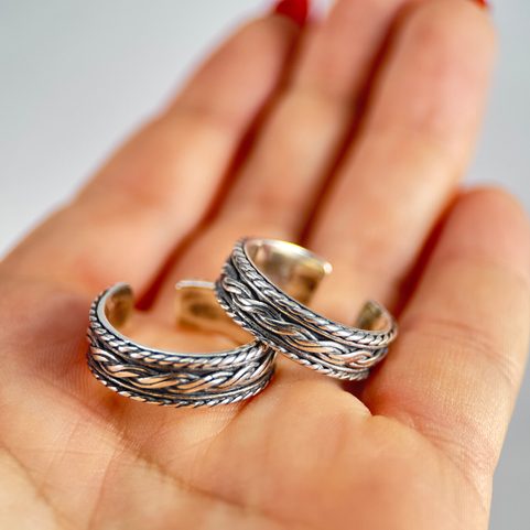 KNOTTED STERLING NORSE RING