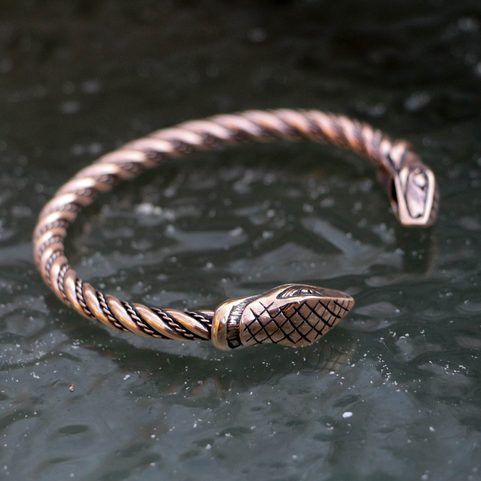 JÖRMUNGANDR, VIKING BRACELET, SNAKE, SERPENT, BRONZE