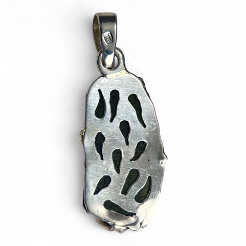 LIBRA, HALSKETTE - MOLDAVIT, STERLINGSILBER 925/1000