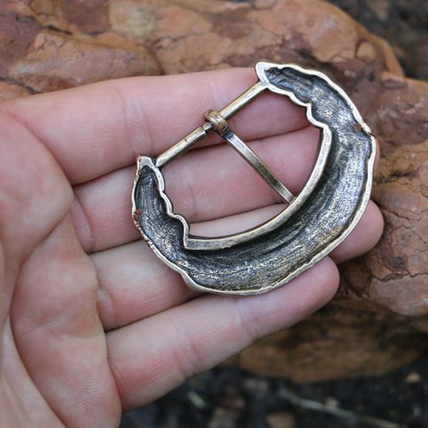 WOLF FENRIR BORRE STIL - GÜRTELSCHNALLE ZINK, ALTMESSINGFARBEN