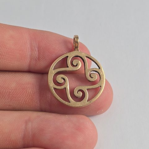 SUN SYMBOL- HALLSTATT, BRONZE PENDANT
