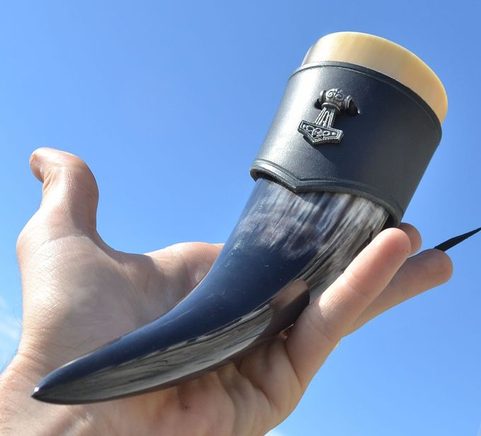 THOR'S HAMMER, LEATHER HORN HOLDER