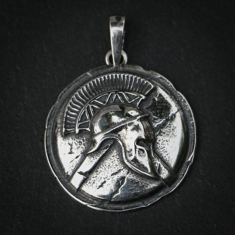 SPARTA, SPARTANISCHER KRIEGER, ANHÄNGER, SILBER 925