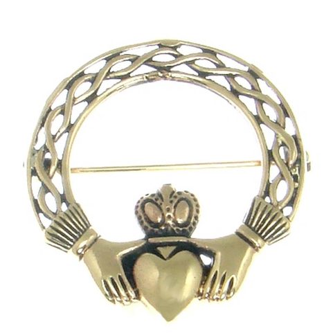 CLADDAGH - BRONZE-BROSCHE