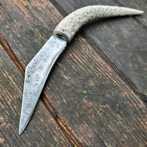 ULFHEDNAR, FORGED KNIFE, ENGRAVED HANDLE