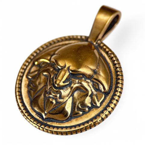 TRIGLAV SLAVIC GOD, BRONZE PENDANT