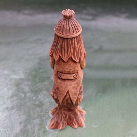 VODNIK - WATER SPIRIT, WOODEN CARVED FIGURINE
