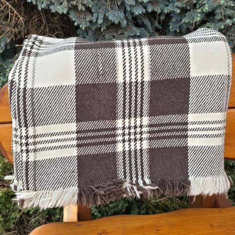 RODOPA, COUVERTURE TRADITIONNELLE EN LAINE DES BALKANS, NATURELLE