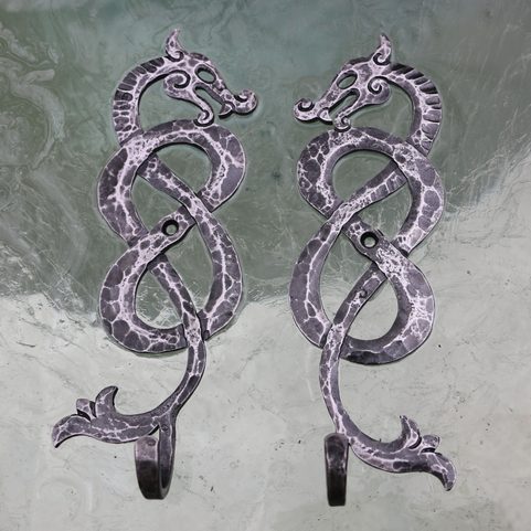 VIKING   DRAGON, FORGED HOOK / KEY HOOK - LEFT
