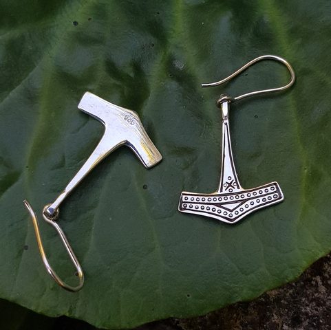 THORSHAMMER, OHRRINGE, SILBER 925