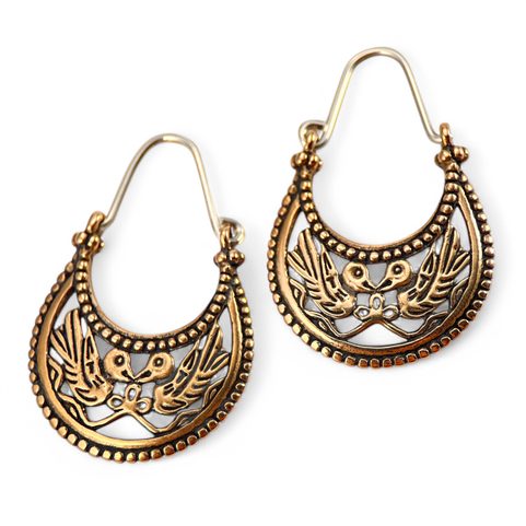BYZANTINE EARRINGS, X. CENT., VIKING RUS, BRONZE
