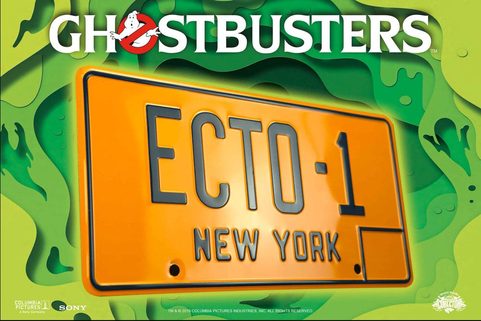 GHOSTBUSTERS REPLICA 1/1 ECTO-1 LICENSE PLATE