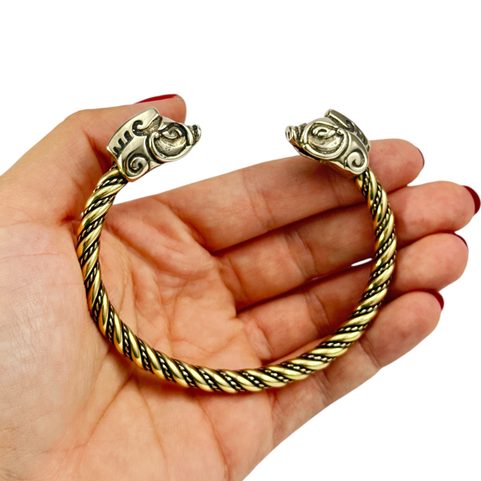 COLLACH, CELTIC BOAR, BRACELET, BRASS