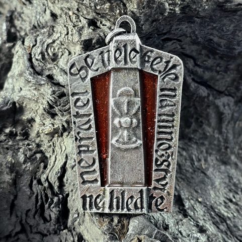 HUSSITE SHIELD, PENDANT, ZINC, ENAMEL