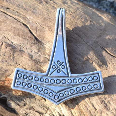 LARGE THOR'S HAMMER, ROMERSDAL, DENMARK, STERLING SILVER