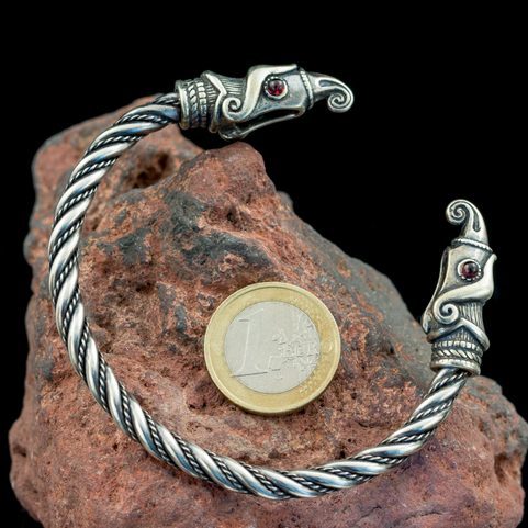 HUGINN AND MUNINN, VIKING BRACELET, SILVER